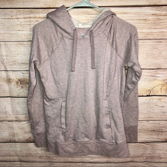 Ideology Sherpa Lined Pink Pullover Hoodie - Picture 2 of 6